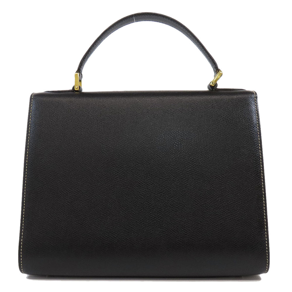 BALLY Handbag leather black 2WAY Women Used Authentic