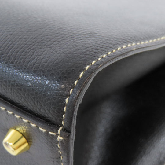 BALLY Handbag leather black 2WAY Women Used Authentic