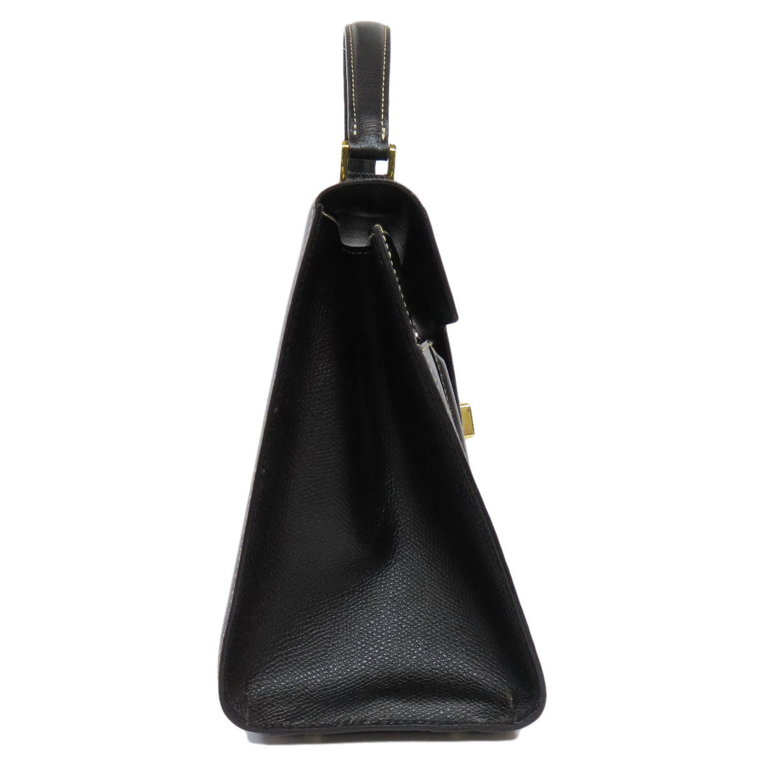 BALLY Handbag leather black 2WAY Women Used Authentic