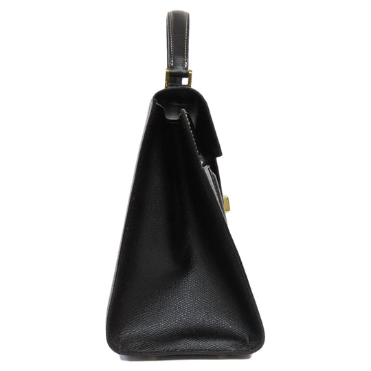 BALLY Handbag leather black 2WAY Women Used Authentic