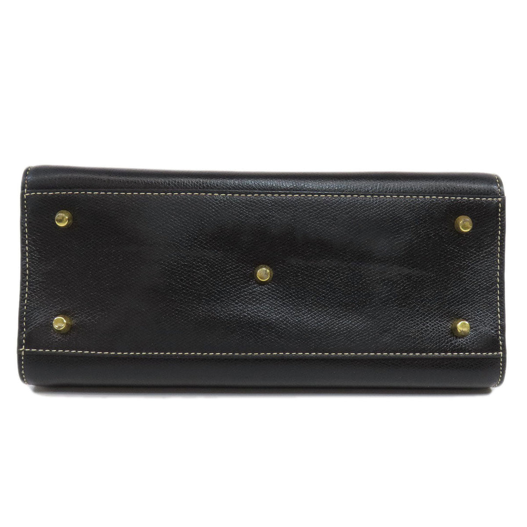 BALLY Handbag leather black 2WAY Women Used Authentic