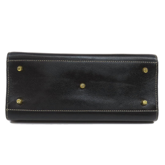 BALLY Handbag leather black 2WAY Women Used Authentic
