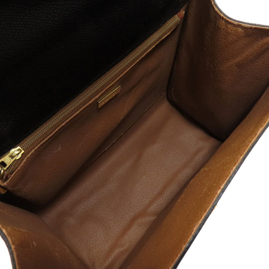 BALLY Handbag leather black 2WAY Women Used Authentic