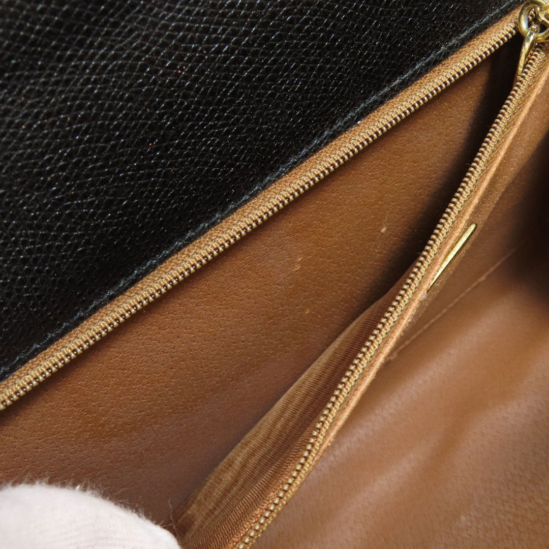 BALLY Handbag leather black 2WAY Women Used Authentic