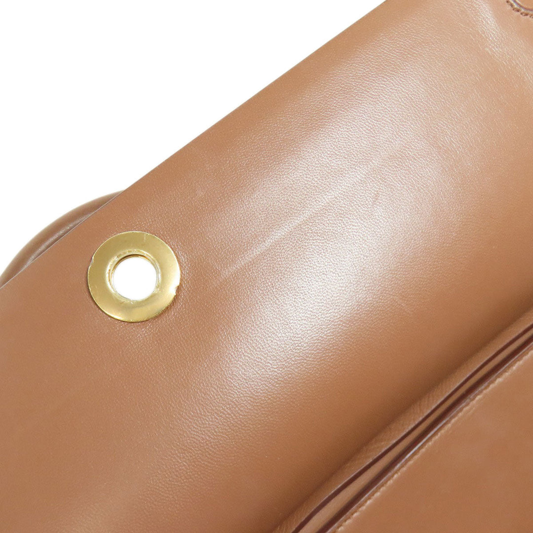 BURBERRY Handbag leather Brown 2WAY Women Used Authentic