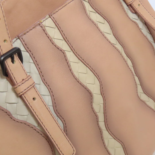 BOTTEGAVENETA Tote Bag leather pink INTRECCIATO Women Used Authentic