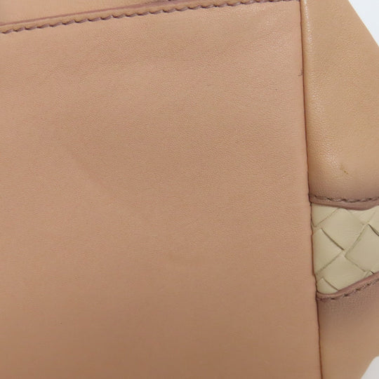 BOTTEGAVENETA Tote Bag leather pink INTRECCIATO Women Used Authentic