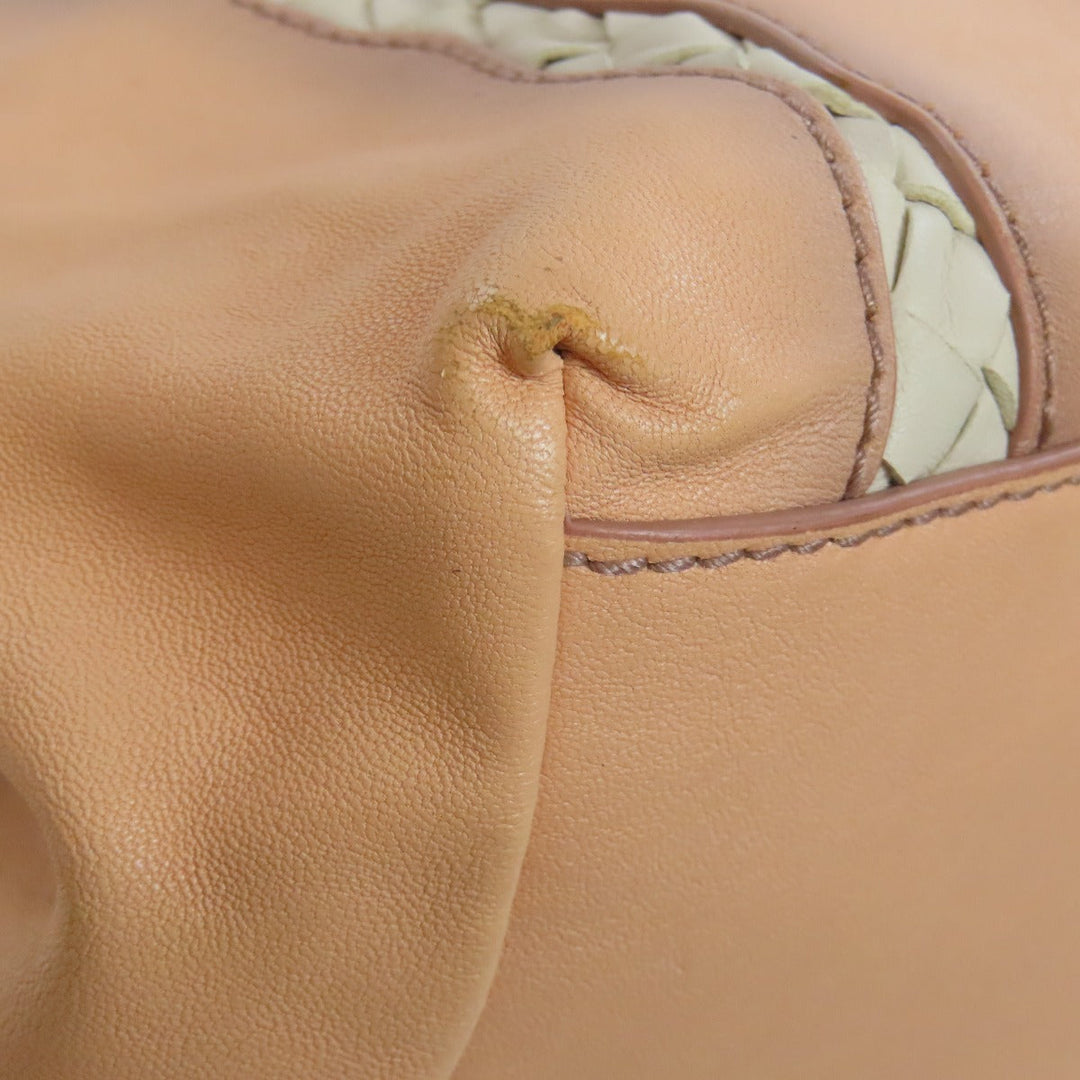 BOTTEGAVENETA Tote Bag leather pink INTRECCIATO Women Used Authentic