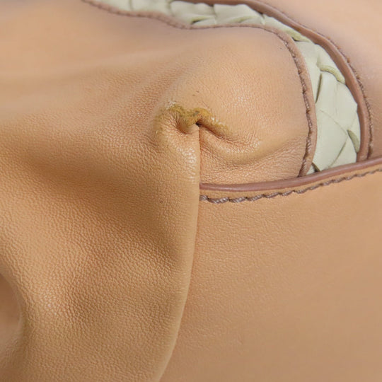 BOTTEGAVENETA Tote Bag leather pink INTRECCIATO Women Used Authentic