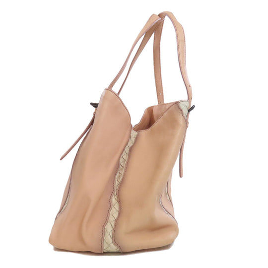 BOTTEGAVENETA Tote Bag leather pink INTRECCIATO Women Used Authentic