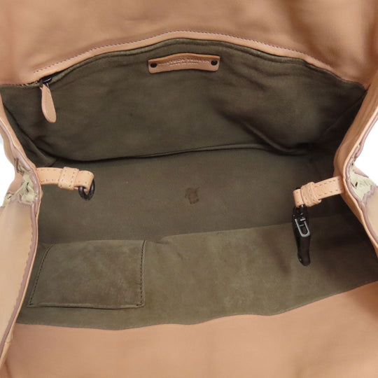 BOTTEGAVENETA Tote Bag leather pink INTRECCIATO Women Used Authentic