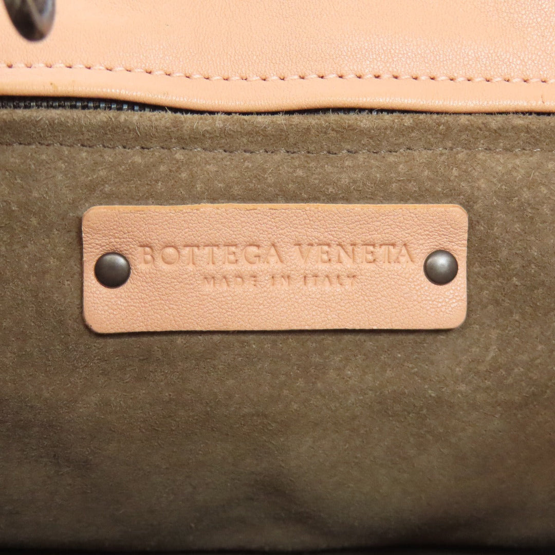 BOTTEGAVENETA Tote Bag leather pink INTRECCIATO Women Used Authentic