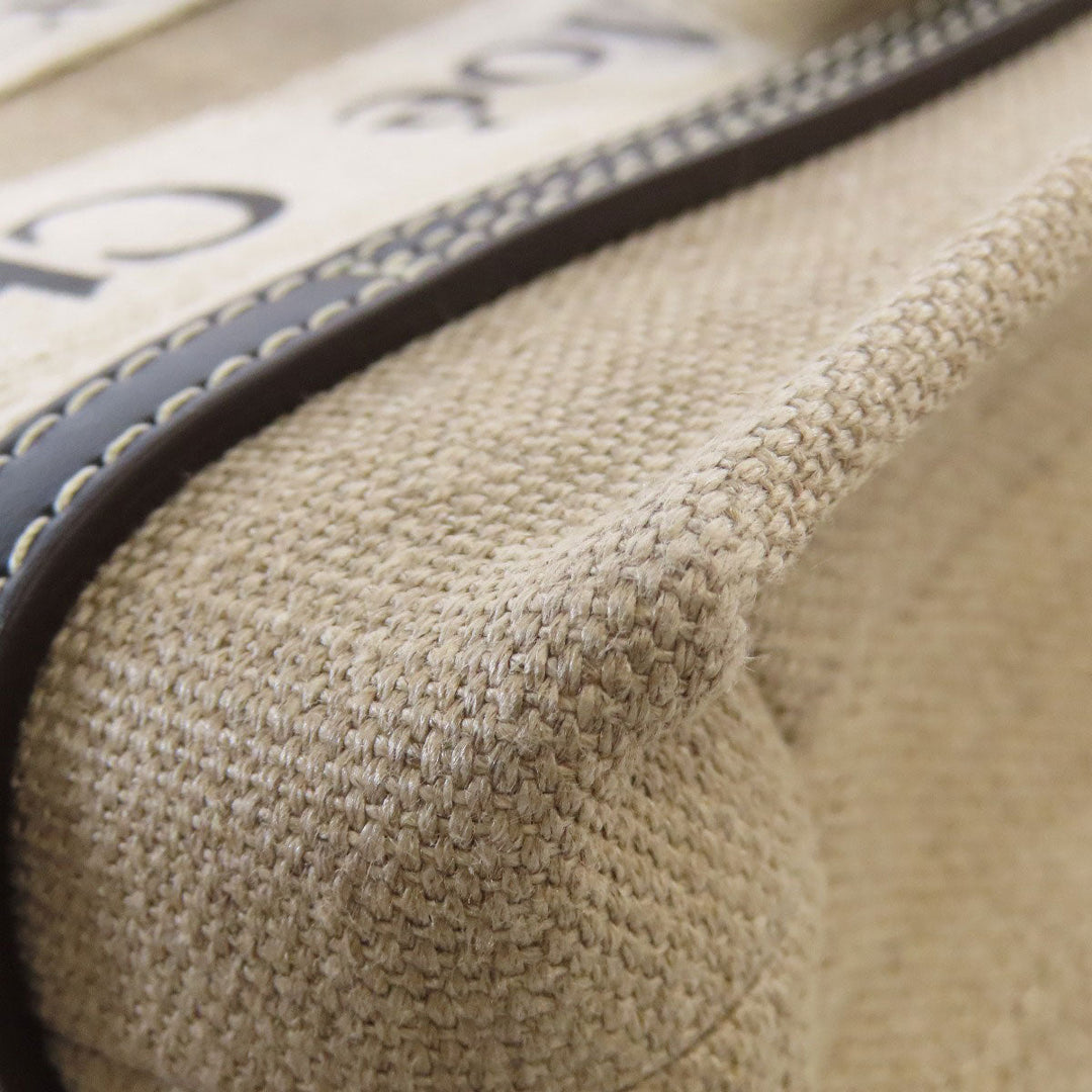 Chloe Handbag canvas beige Woody Mini 2WAY