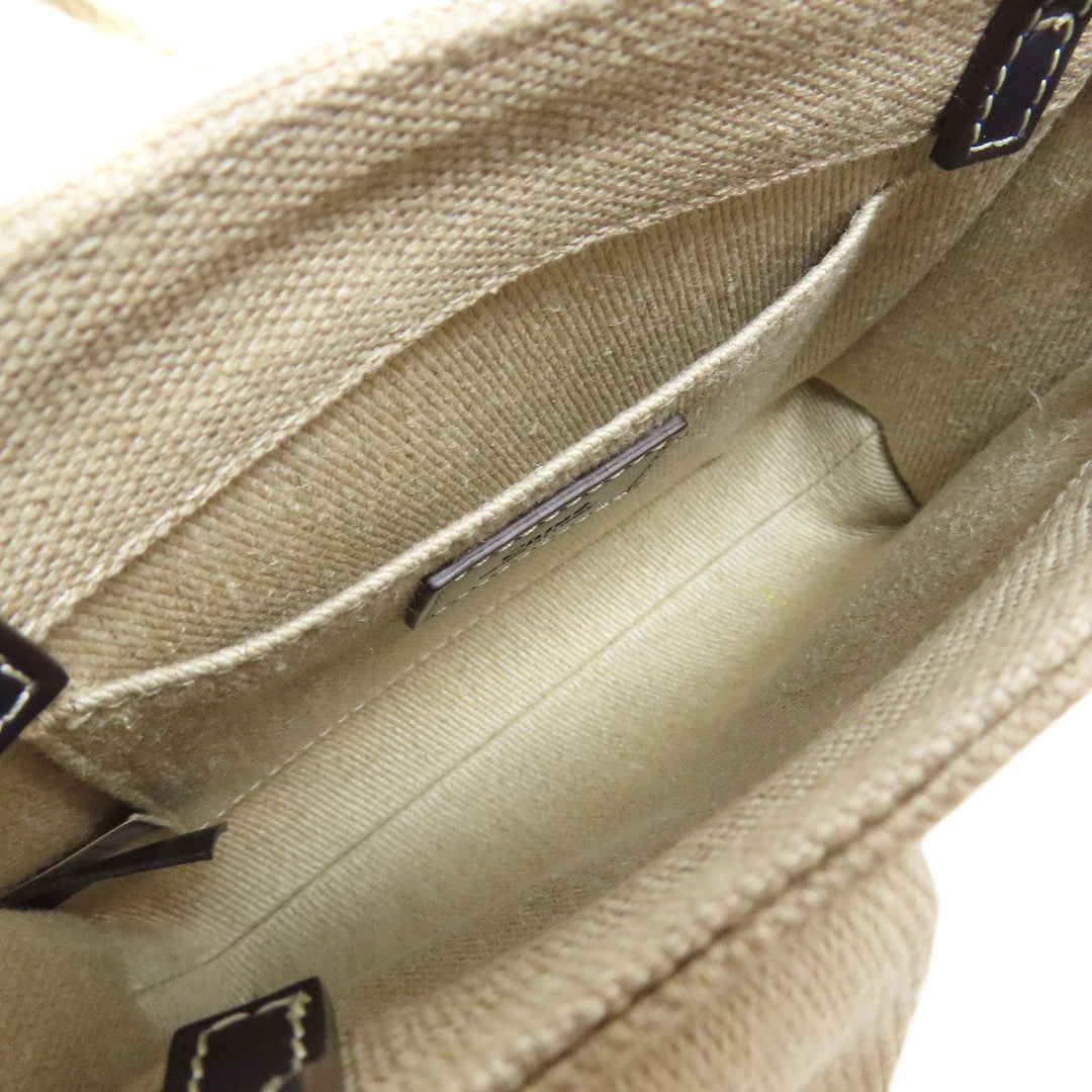 Chloe Handbag canvas beige Woody Mini 2WAY