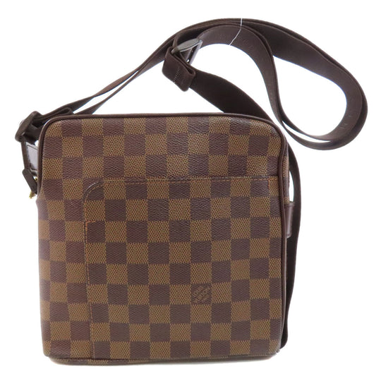 LOUIS VUITTON Shoulder Bag N41442 Damier canvas Brown Olaf PM Women Used Authentic