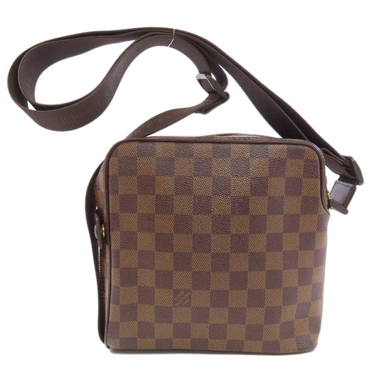 LOUIS VUITTON Shoulder Bag N41442 Damier canvas Brown Olaf PM Women Used Authentic