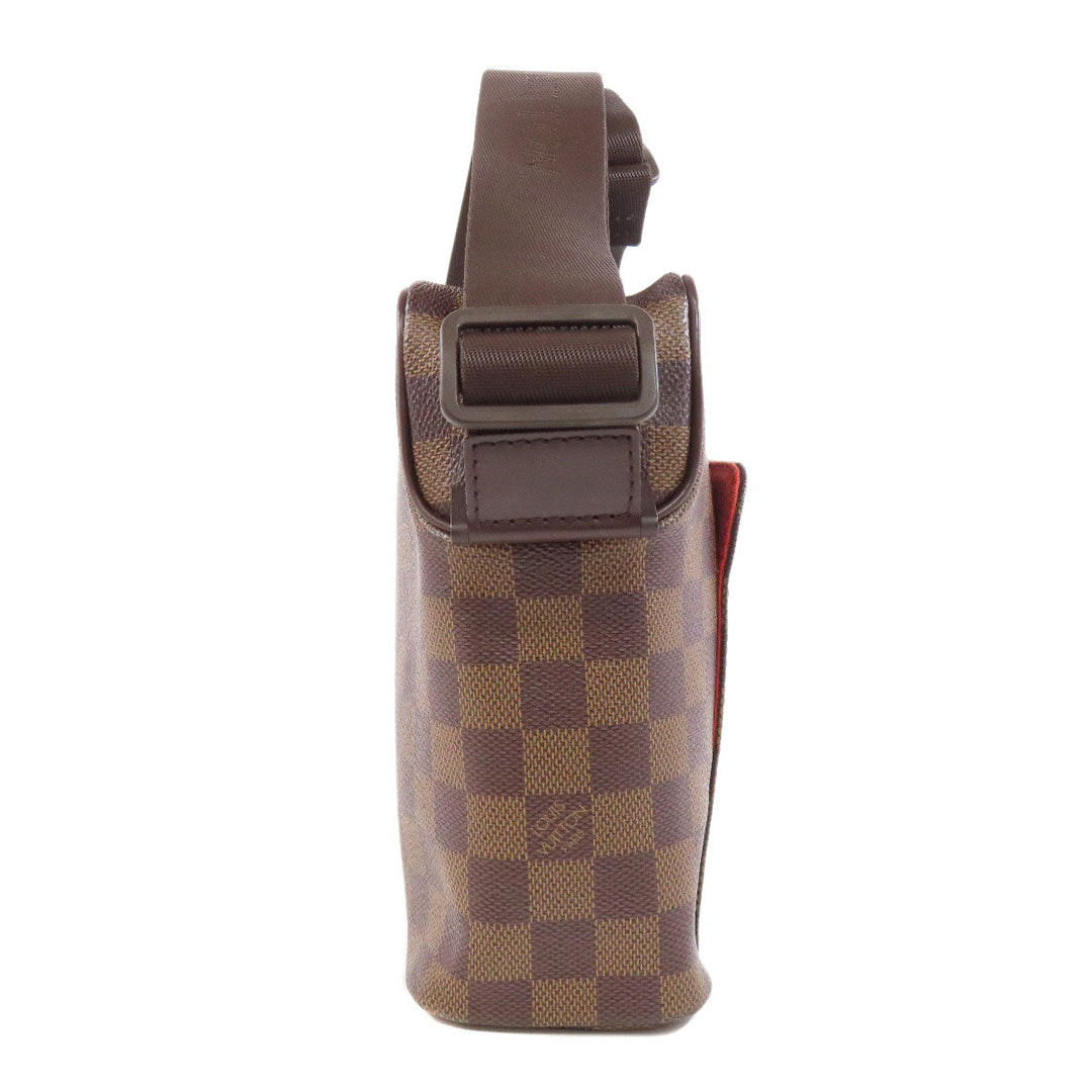 LOUIS VUITTON Shoulder Bag N41442 Damier canvas Brown Olaf PM Women Used Authentic