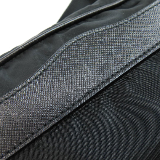 PRADA Shoulder Bag Nylon black logoMetal Women Used Authentic