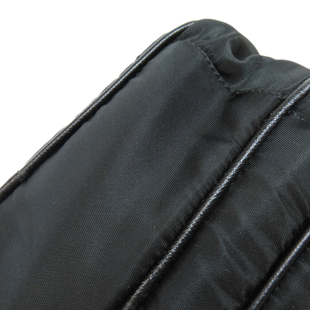 PRADA Shoulder Bag Nylon black logoMetal Women Used Authentic