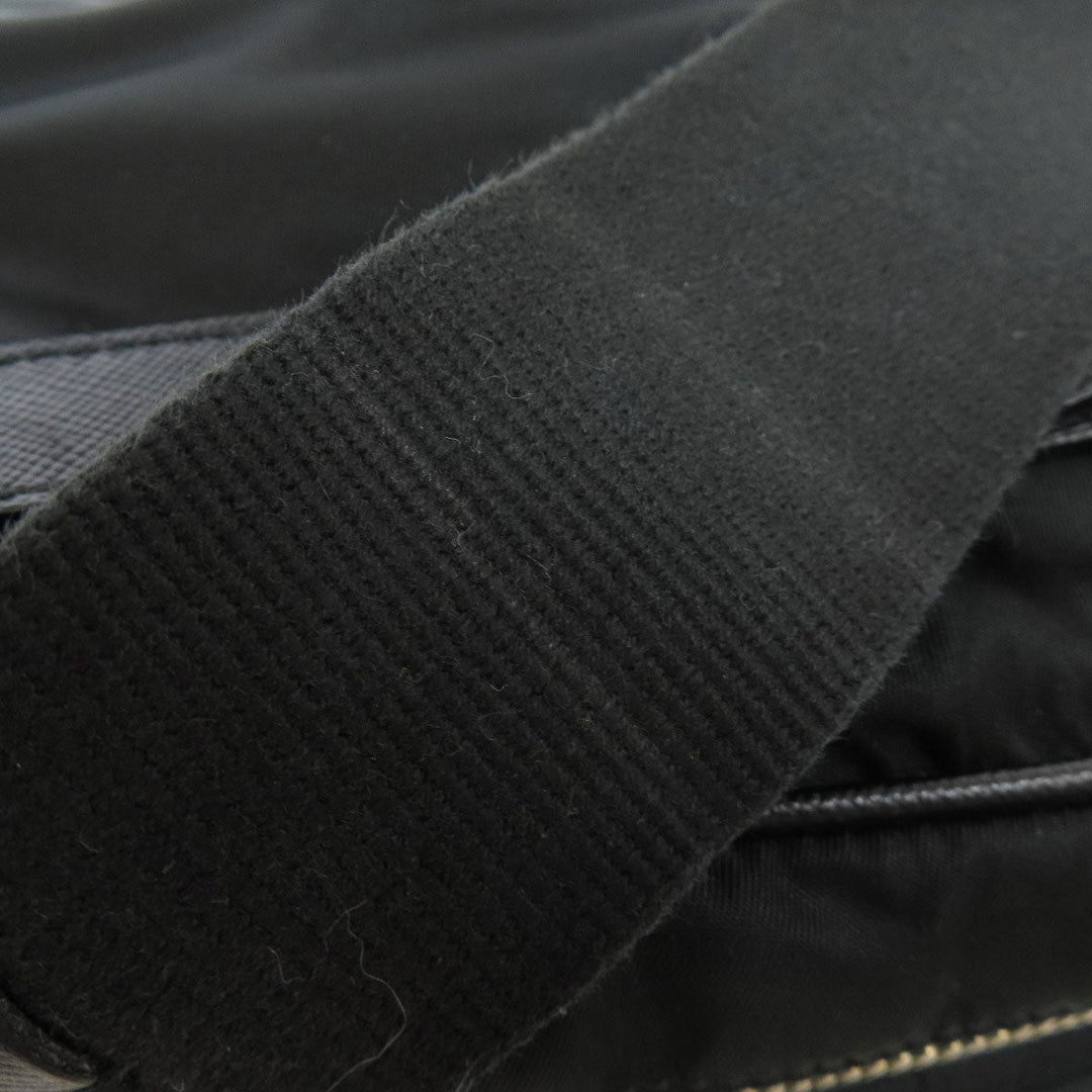 PRADA Shoulder Bag Nylon black logoMetal Women Used Authentic