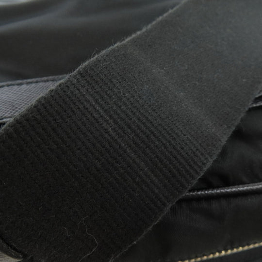 PRADA Shoulder Bag Nylon black logoMetal Women Used Authentic