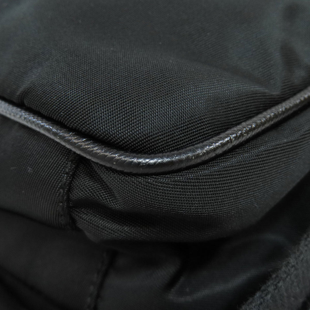 PRADA Shoulder Bag Nylon black logoMetal Women Used Authentic