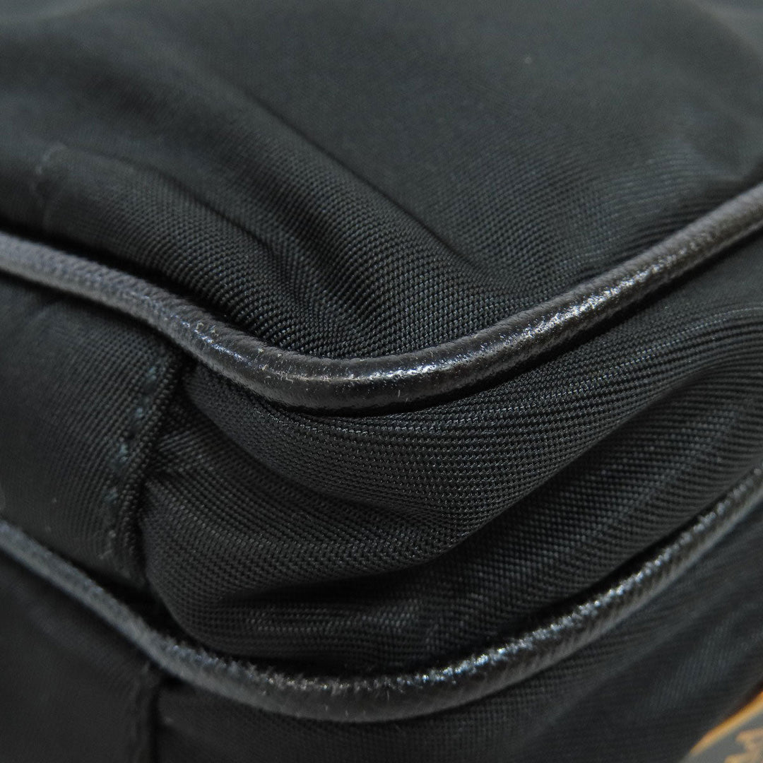 PRADA Shoulder Bag Nylon black logoMetal Women Used Authentic