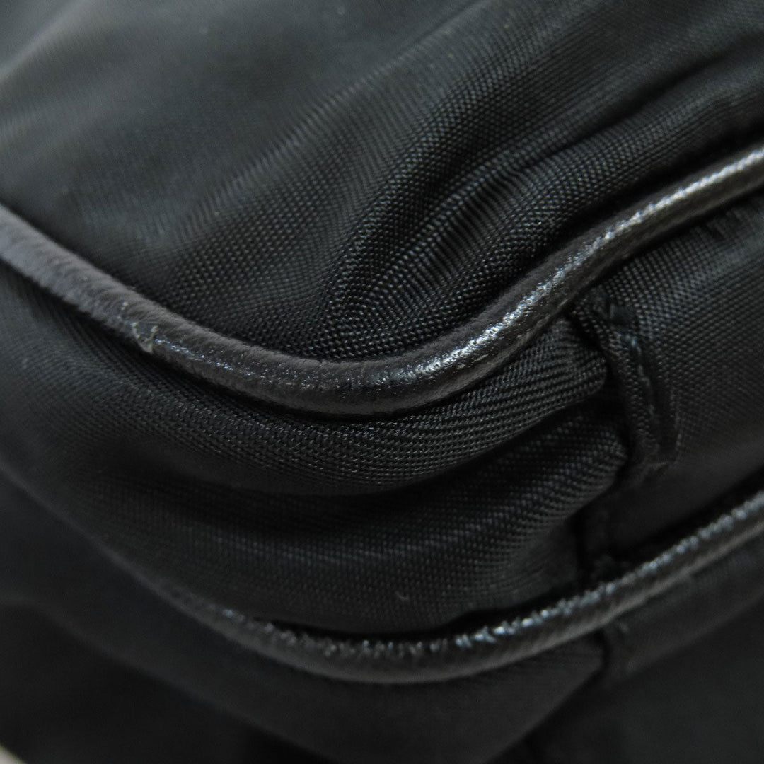 PRADA Shoulder Bag Nylon black logoMetal Women Used Authentic
