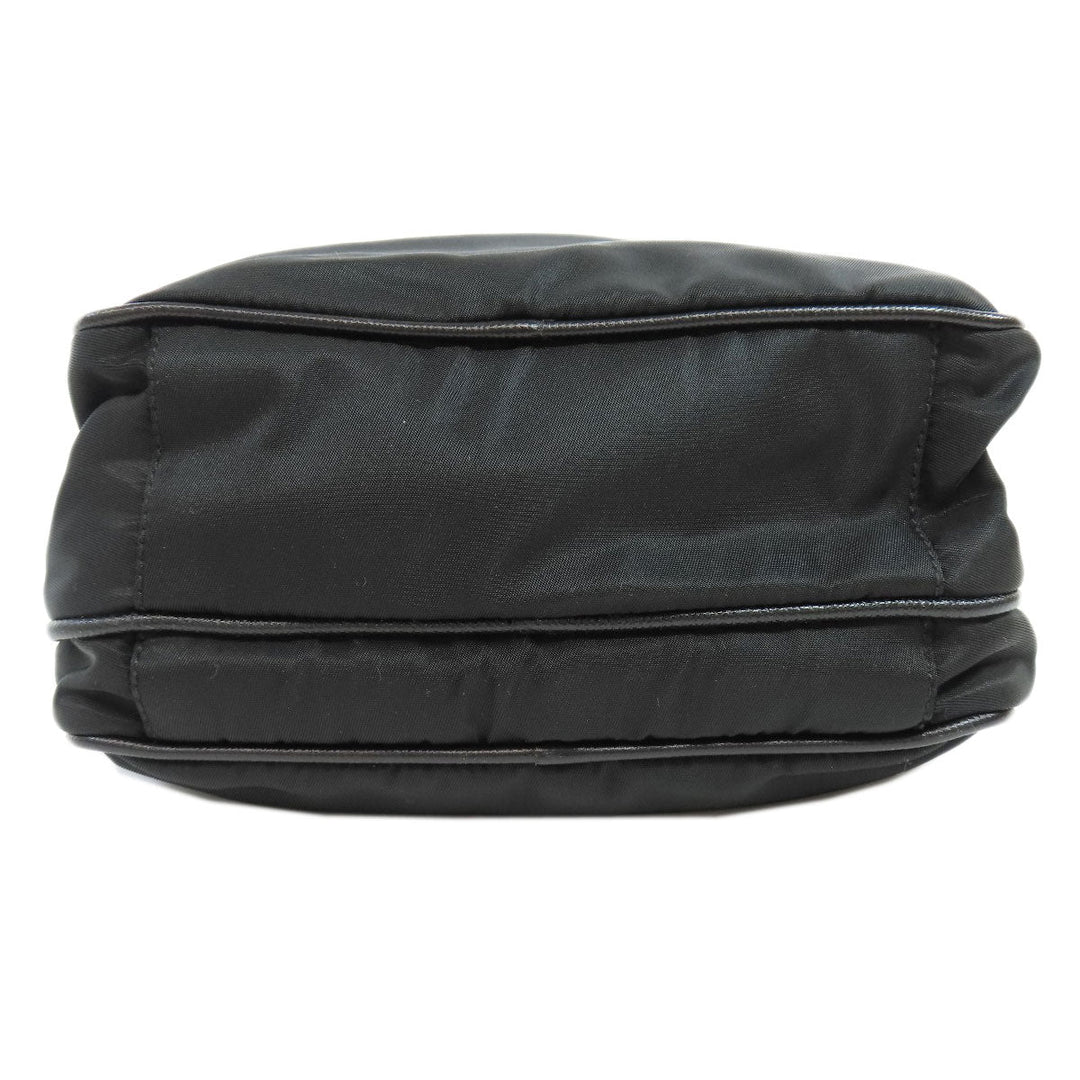 PRADA Shoulder Bag Nylon black logoMetal Women Used Authentic