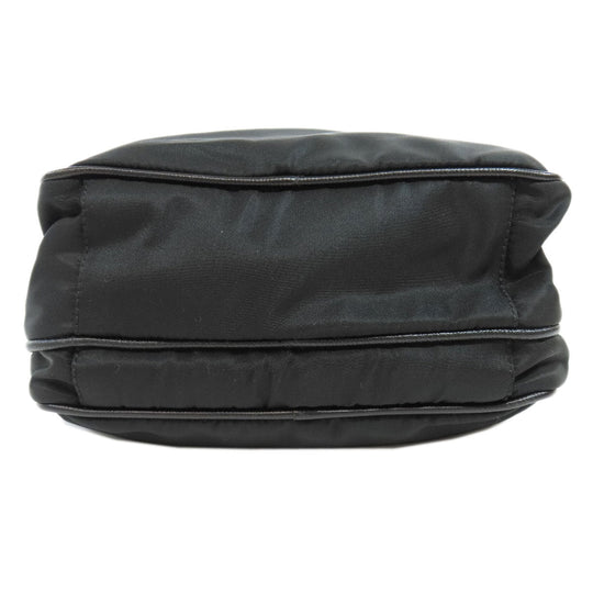 PRADA Shoulder Bag Nylon black logoMetal Women Used Authentic