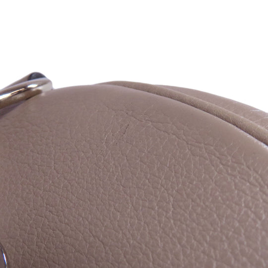 HERMES Tote Bag Calfskin gray Lunch one belt Women Used Authentic
