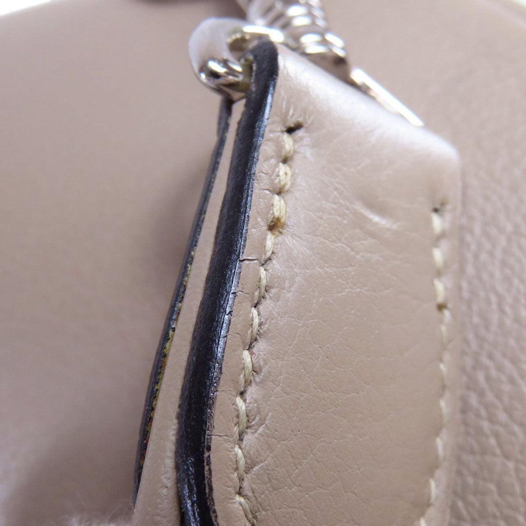 HERMES Tote Bag Calfskin gray Lunch one belt Women Used Authentic