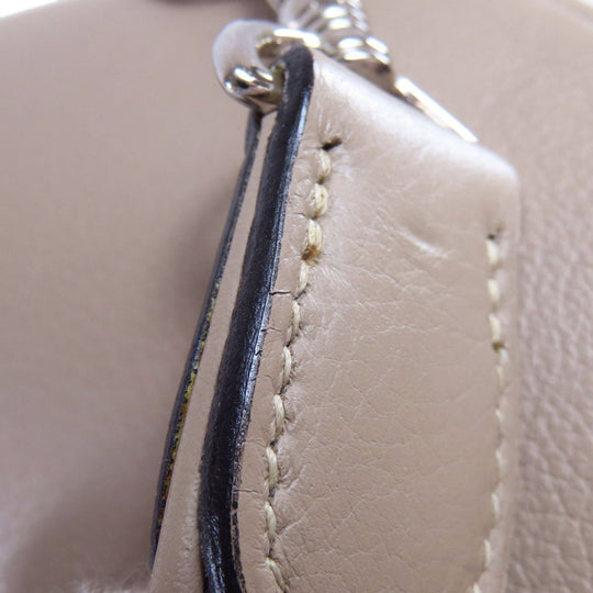 HERMES Tote Bag Calfskin gray Lunch one belt Women Used Authentic