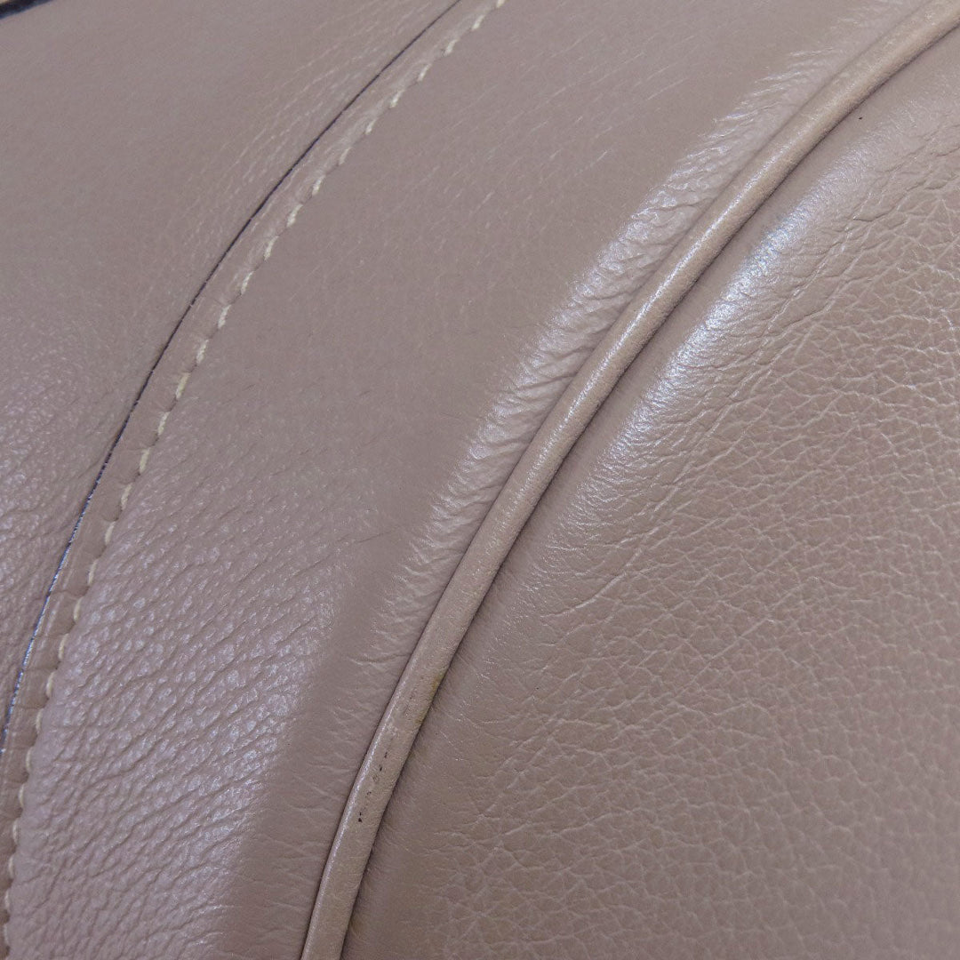 HERMES Tote Bag Calfskin gray Lunch one belt Women Used Authentic