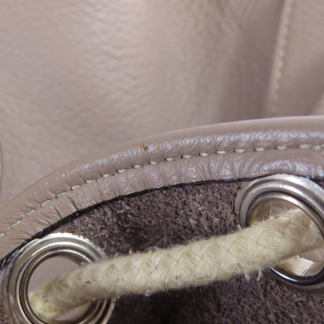HERMES Tote Bag Calfskin gray Lunch one belt Women Used Authentic