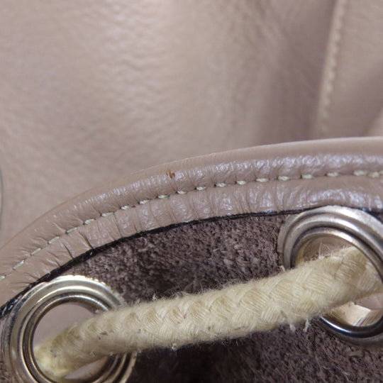 HERMES Tote Bag Calfskin gray Lunch one belt Women Used Authentic