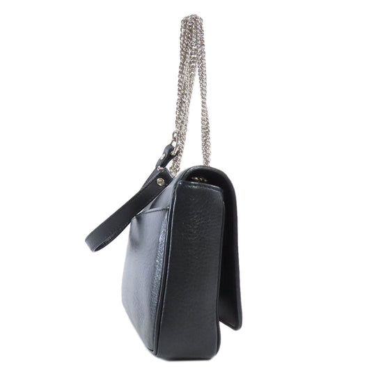 BALENCIAGA Shoulder Bag 537387 leather black Every day Women Used Authentic