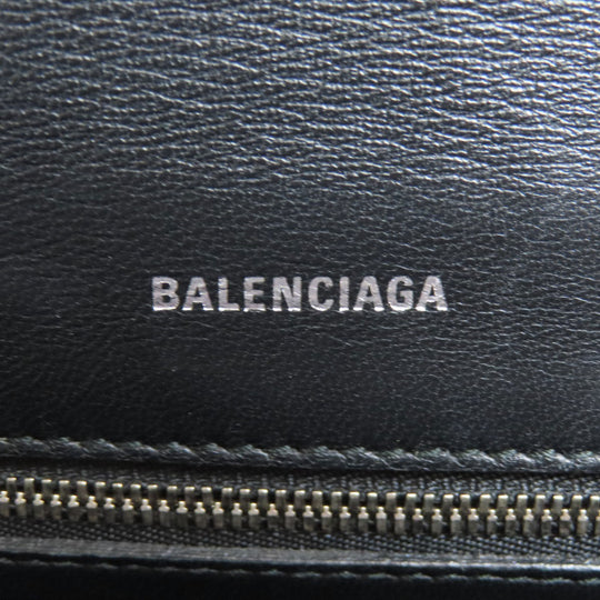 BALENCIAGA Shoulder Bag 537387 leather black Every day Women Used Authentic