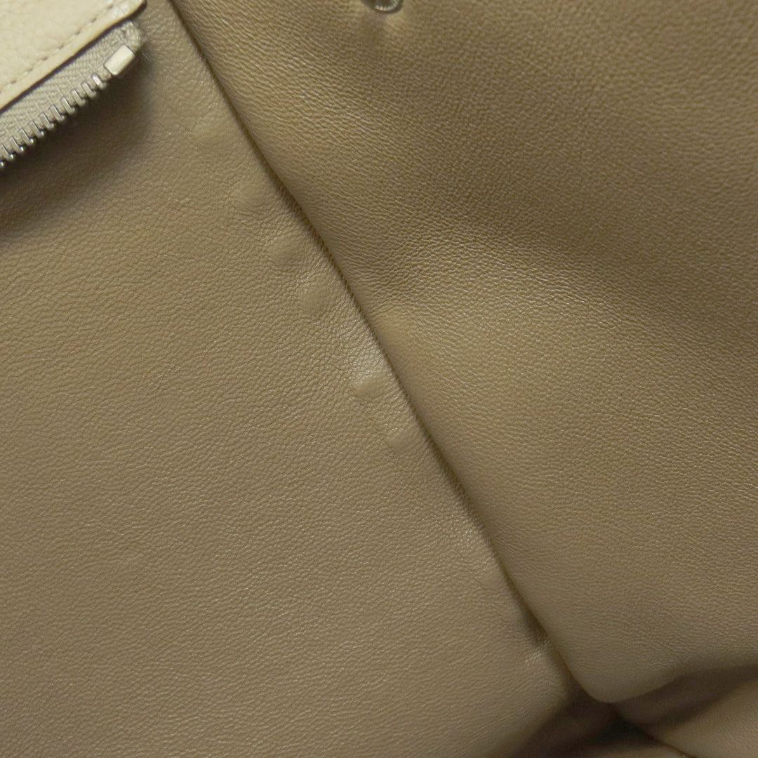 CELINE Tote Bag Calfskin beige Trapeze Women Used Authentic