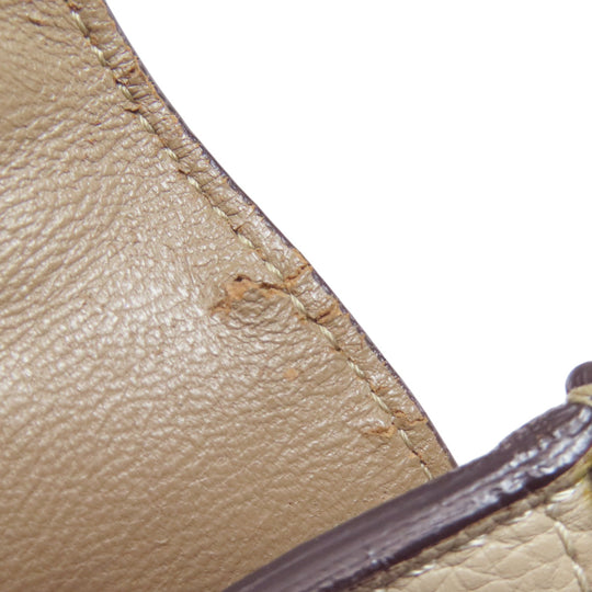 CELINE Tote Bag Calfskin beige Trapeze Women Used Authentic