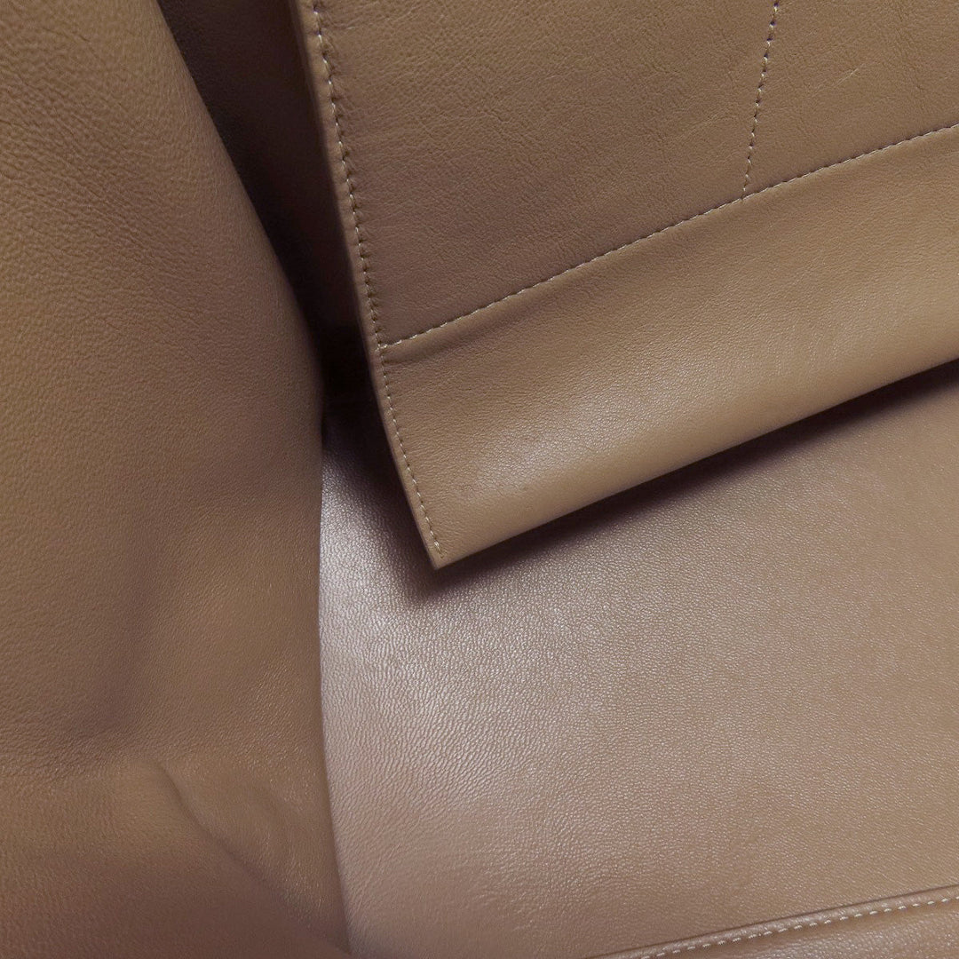 CELINE Tote Bag Calfskin beige Trapeze Women Used Authentic