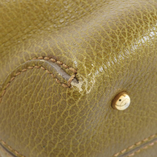 TOD�fS Tote Bag leather gold logo Women Used Authentic