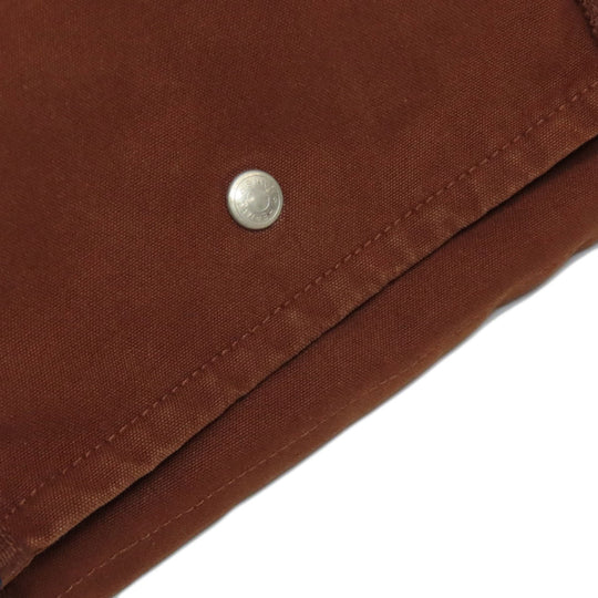 HERMES Shoulder Bag canvas Brown Sac Fourre Tout Bassus Women Used Authentic