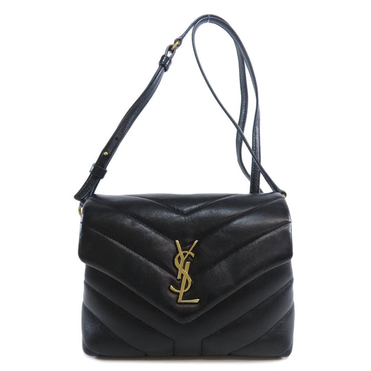 SAINT LAURENT Shoulder Bag 467072 leather black lulu toy bag Women Used Authentic