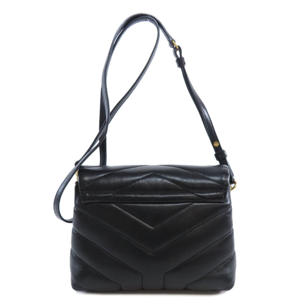 SAINT LAURENT Shoulder Bag 467072 leather black lulu toy bag Women Used Authentic