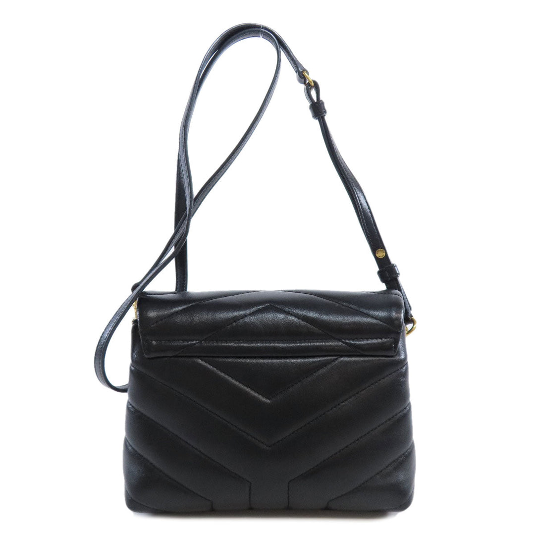 SAINT LAURENT Shoulder Bag 467072 leather black lulu toy bag Women Used Authentic