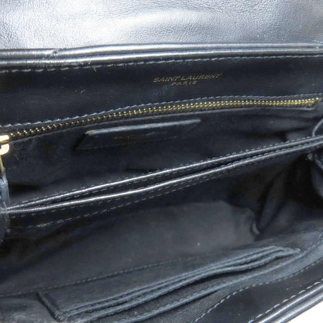 SAINT LAURENT Shoulder Bag 467072 leather black lulu toy bag Women Used Authentic