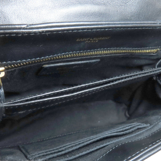 SAINT LAURENT Shoulder Bag 467072 leather black lulu toy bag Women Used Authentic