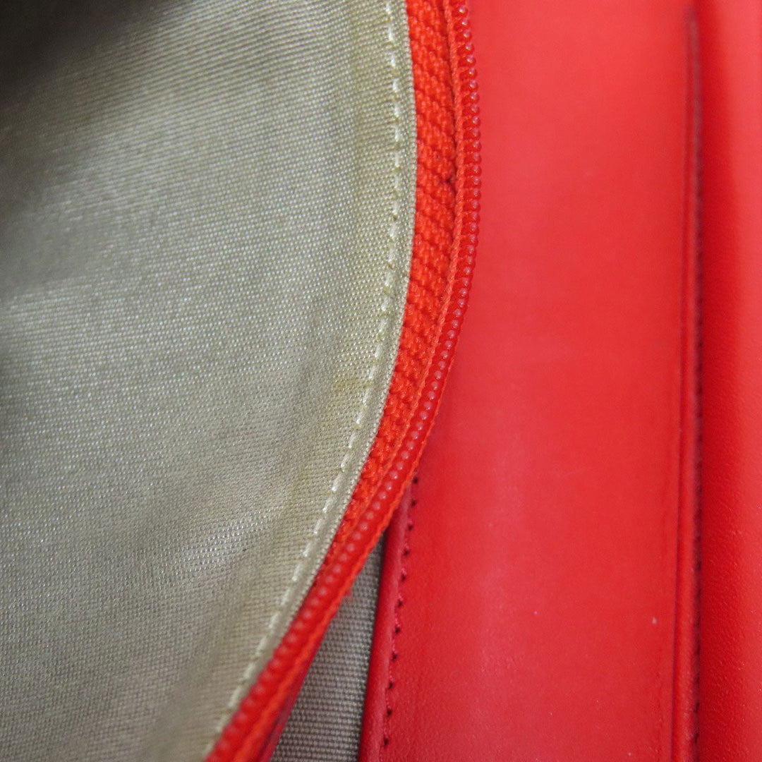 CHANEL Shoulder Bag Grained Calfskin Skin Red Chain wallet COCO Mark