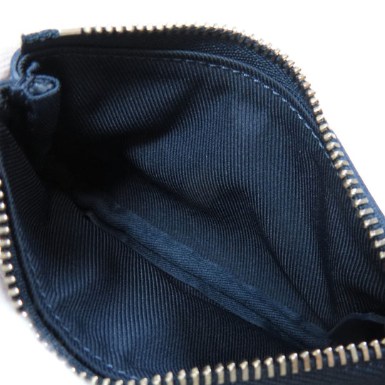 LOUIS VUITTON Coin case N40438 Damier Anfini Navy Pochette Kle Women Used Authentic